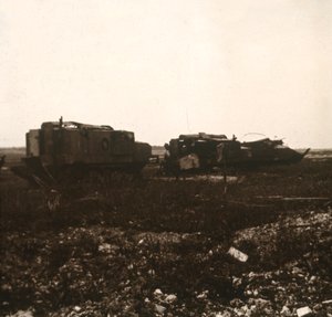 Tanks, Juvincourt, Nordfrankrig, c1914-c1918 af Unbekannt