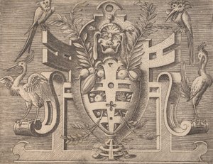 Plaketter og andre ornamenter med forskellige og finurlige opfindelser Kartoucher og andre ornamenter o ..., 1773. af Unbekannt
