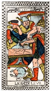 Tarotkort fra jongløren eller Mountebank, parisisk tarot, 1500. af Unbekannt