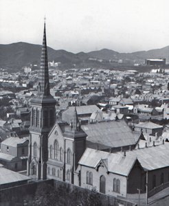 Te Aro, fra Terrace, Wellington, slutningen af det 19.-begyndelsen af det 20. århundrede. af Unbekannt