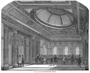 Telling room, National Bank of Scotland, Glasgow, c1860 af Unbekannt