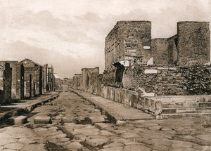 Temple of Fortuna, Pompeji, Italien, omkring 1900-tallet af Unbekannt