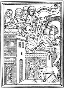 Temptation to Avarice, c1465 1964. af Unbekannt