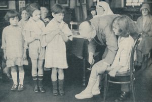 Test af patella-refleksen for indikation af nervøs sygdom, c1935 af Unbekannt