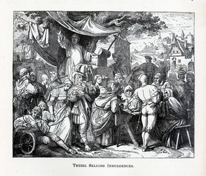 Tetzel sælger aflad, 1882 af Unbekannt