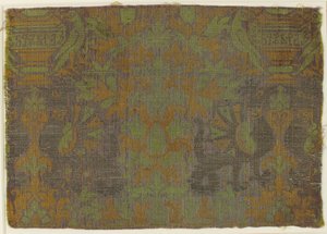 Tekstil med planter og dyr, italiensk, 1400-tallet. af Unbekannt