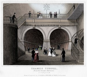 Thames Tunnel, London, 1800-tallet af Unbekannt