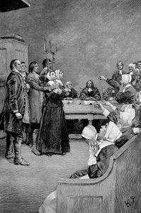 The Trial of a Witch, Amerika, 1600-tallet, 1882 af Unbekannt