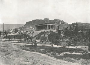 Agora og Akropolis, Athen, Grækenland, 1895. af Unbekannt