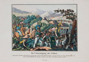 Hæren af Graf Ivan Ivanovich Diebitsch krydser Balkan, ca. 1830 af Unbekannt
