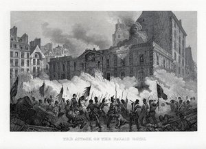 Angrebet på det kongelige palads, 1882 af Unbekannt
