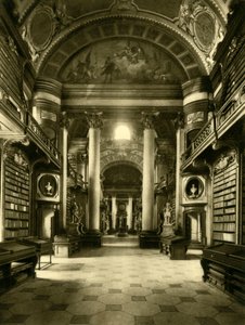 Det østrigske nationalbibliotek, Wien, Østrig, c1935. af Unbekannt