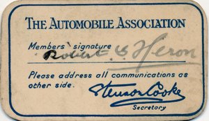 Automobilforeningen: Medlemskort, 1936 af Unbekannt
