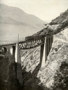 Baltschieder-viadukten på Lotschberg-hovedlinjen ..., 1935-36. af Unbekannt
