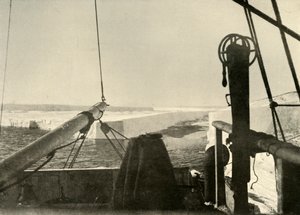Barrierekanten bryder væk fire mil syd for Hut Point, c1908, 1909 af Unbekannt