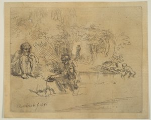 De badende, 1651. af Unbekannt