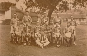 Die Bataillon-Hockeymannschaft des Ersten Bataillons, The Queens Own Royal West Kent Regiment, Poona