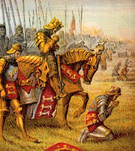 Slaget ved Agincourt, 1415, c1850 af Unbekannt