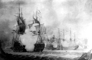 Slaget ved Cape St Vincent, 1800-tallet af Unbekannt