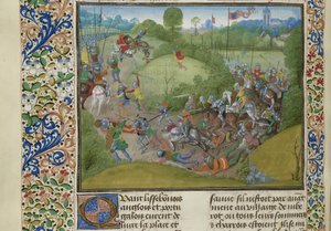 Slaget ved Aljubarrota den 14. august 1385, ca 1470-1475. af Unbekannt