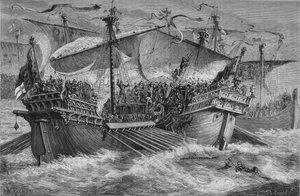Slaget ved Dover, 24. august 1217, c1880 af Unbekannt