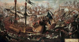 Slaget ved Lepanto, 1600-tallet af Unbekannt