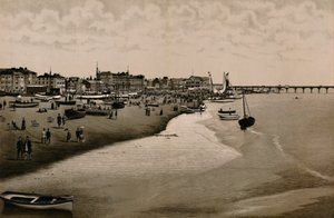 The Beach, Yarmouth, c1880. af Unbekannt