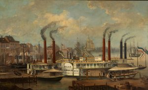 The Belle Creole i New Orleans, ca. 1845-1849. af Unbekannt