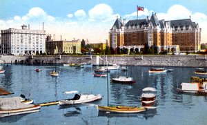 Belmont Building, Union Club and Empress Hotel, Victoria, British Columbia, Canada, ca. 1900-tallet af Unbekannt