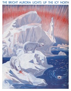 The Bright Aurora lyser op i det iskolde nord, 1935 af Unbekannt