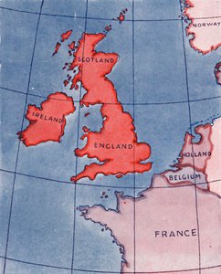 De britiske øer og Frankrig, Belgien og Holland ved middagstid midt på sommeren 1935 af Unbekannt