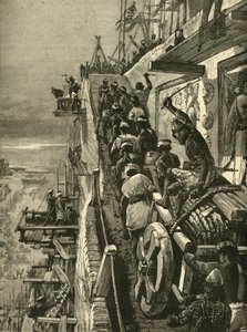 Bygningen af Babel, 1890. af Unbekannt