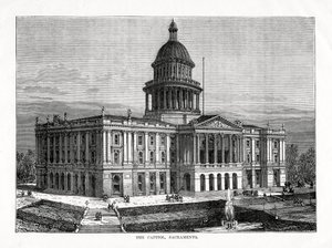 The Capitol, Sacramento, Californien, USA, 1877 af Unbekannt