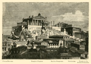 Capitol, fra restaurering af Palatinerbjerget, 1890. af Unbekannt