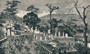 Cemetery Hill i Nagasaki, Japan, før den moderne udvidelse af byen, 1907 af Unbekannt