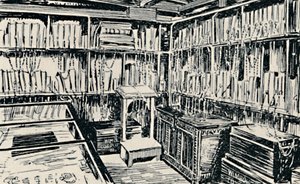 The Chained Library i Wimborne, 1929 af Unbekannt
