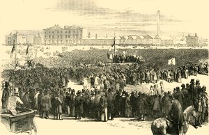 Chartistmødet på Kennington Common, 1848, c1878. af Unbekannt