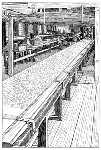 The Chintz Printing Room, Merton Abbey Mills, London, 1899 af Unbekannt