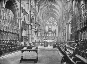 The Choir, Lincoln Cathedral, 1902 af Unbekannt