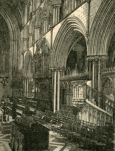 The Choir of Worcester Cathedral, 1898. af Unbekannt