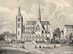 Kirken og en del af klosteret St Victor, 1915 af Unbekannt