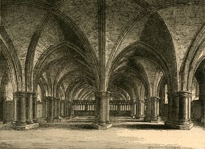 The Church of St. Faith, The Crypt of Old St. Pauls, set fra Hollar, 1897. af Unbekannt