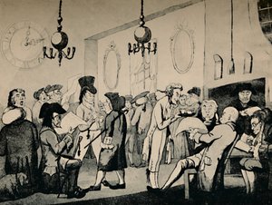 Kaffestuen i Lloyds, 1798, 1928 af Unbekannt