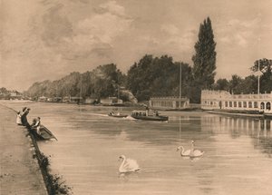 College Barges i Oxford, 1902 af Unbekannt