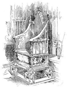 The Coronation Chair, Westminster Abbey, London, 1900 af Unbekannt