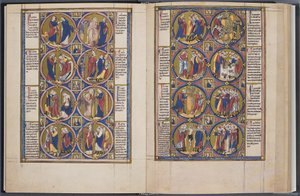Skabelsen. Bible moralisée Codex Vindobonensis 2554, ca 1250 af Unbekannt