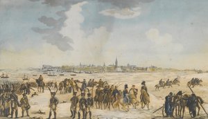 Den russiske hærs krydsning af Rhinen nær Düsseldorf, 13. januar 1814, 1814 af Unbekannt