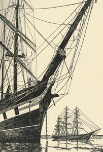 The Cutty Sark 1869, i Falmouth Harbour, 1938 af Unbekannt