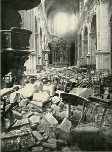 Skaden på Cambrai-katedralen, 1919. af Unbekannt