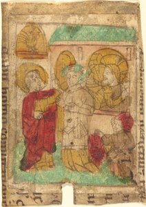 Peters fornægtelse, ca. 14551465. af Unbekannt